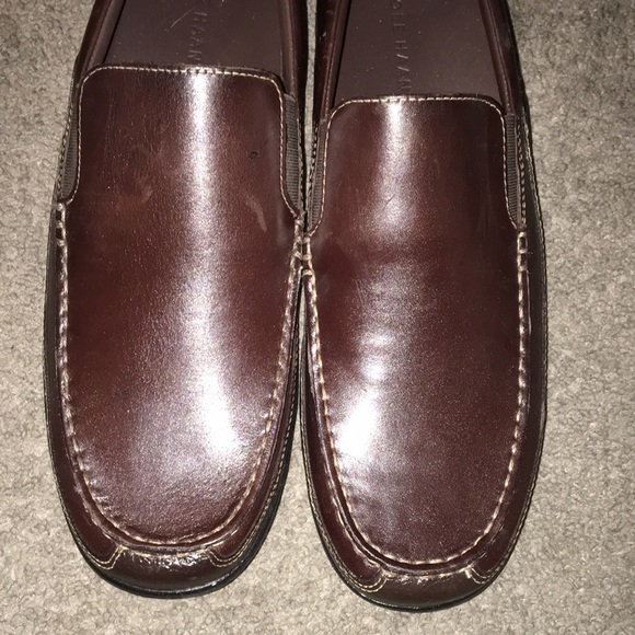Cole Haan Brown Leather Tucker Venetian Driving Shoes - Picture 5 of 8